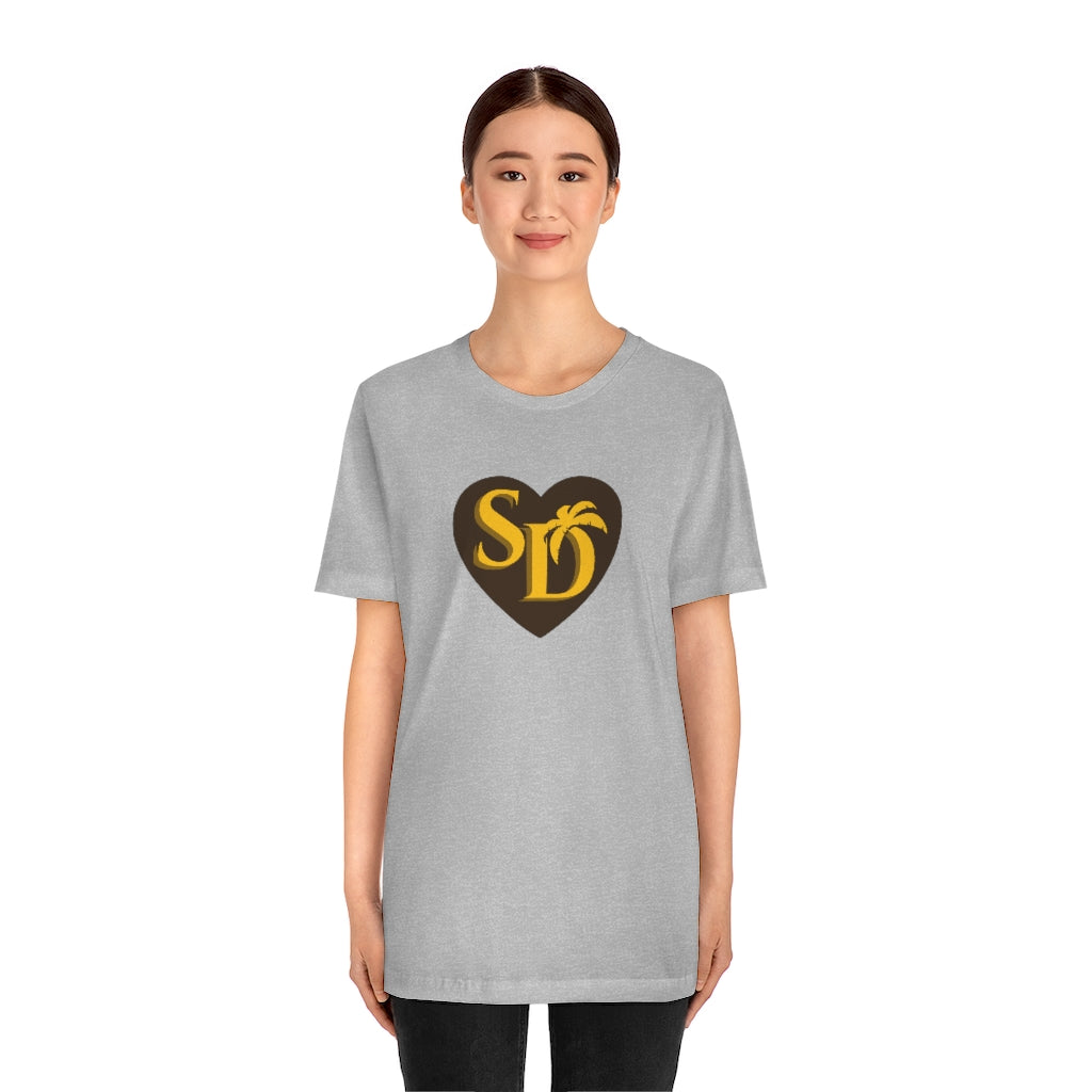 SD Love Tee, Brown & Gold (Unisex)