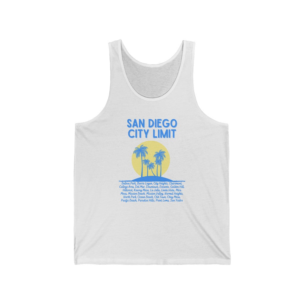 San Diego City Limit Tank | SD Areas (Baby Blue)