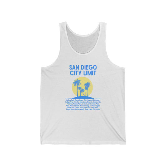 San Diego City Limit Tank | SD Areas (Baby Blue)