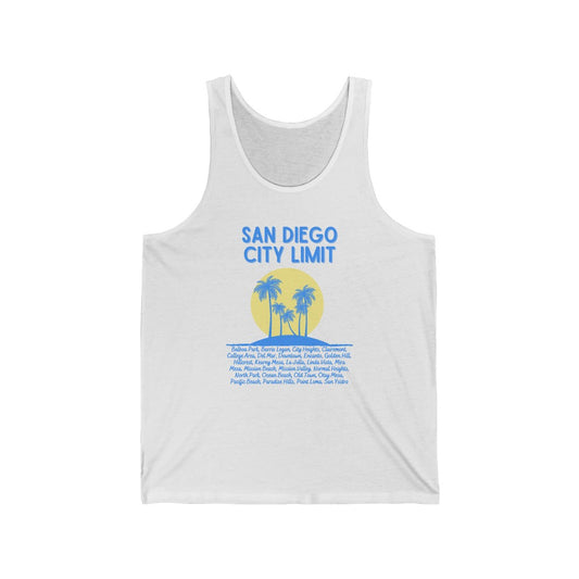 San Diego City Limit Tank | SD Areas (Baby Blue)