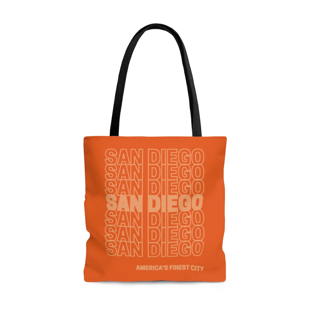 San Diego "Thank You" Orange Tote Bag