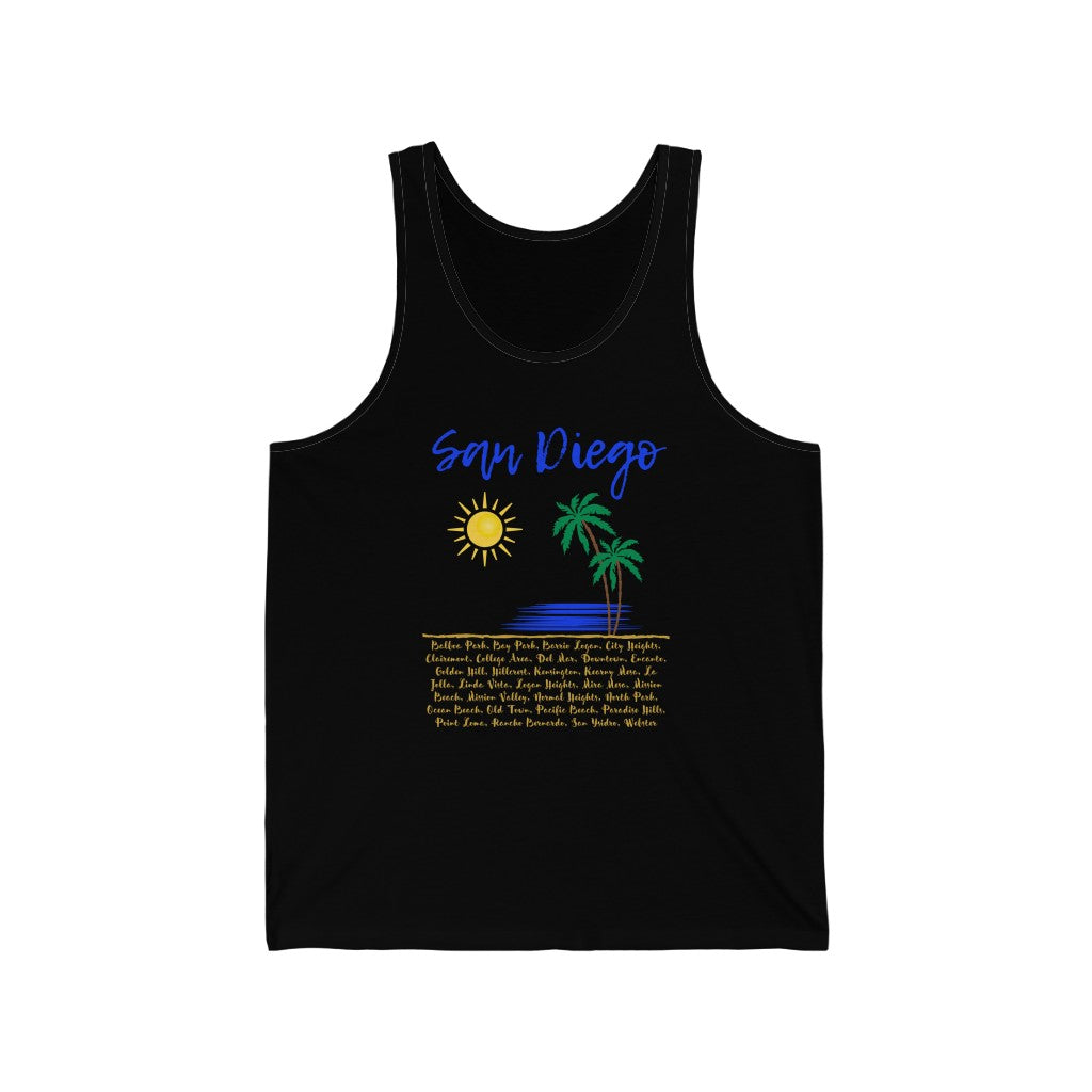 San Diego Neighborhoods Tank (Royal Blue)
