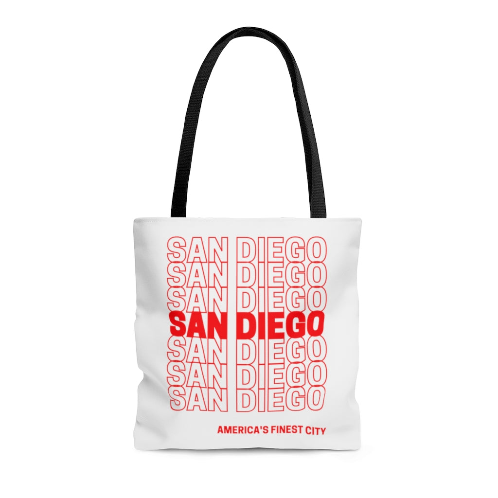 San Diego "Thank You" Red Tote Bag