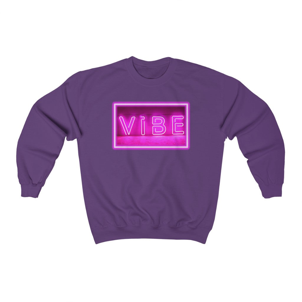 Vibes Neon Pink Sign Sweatshirt