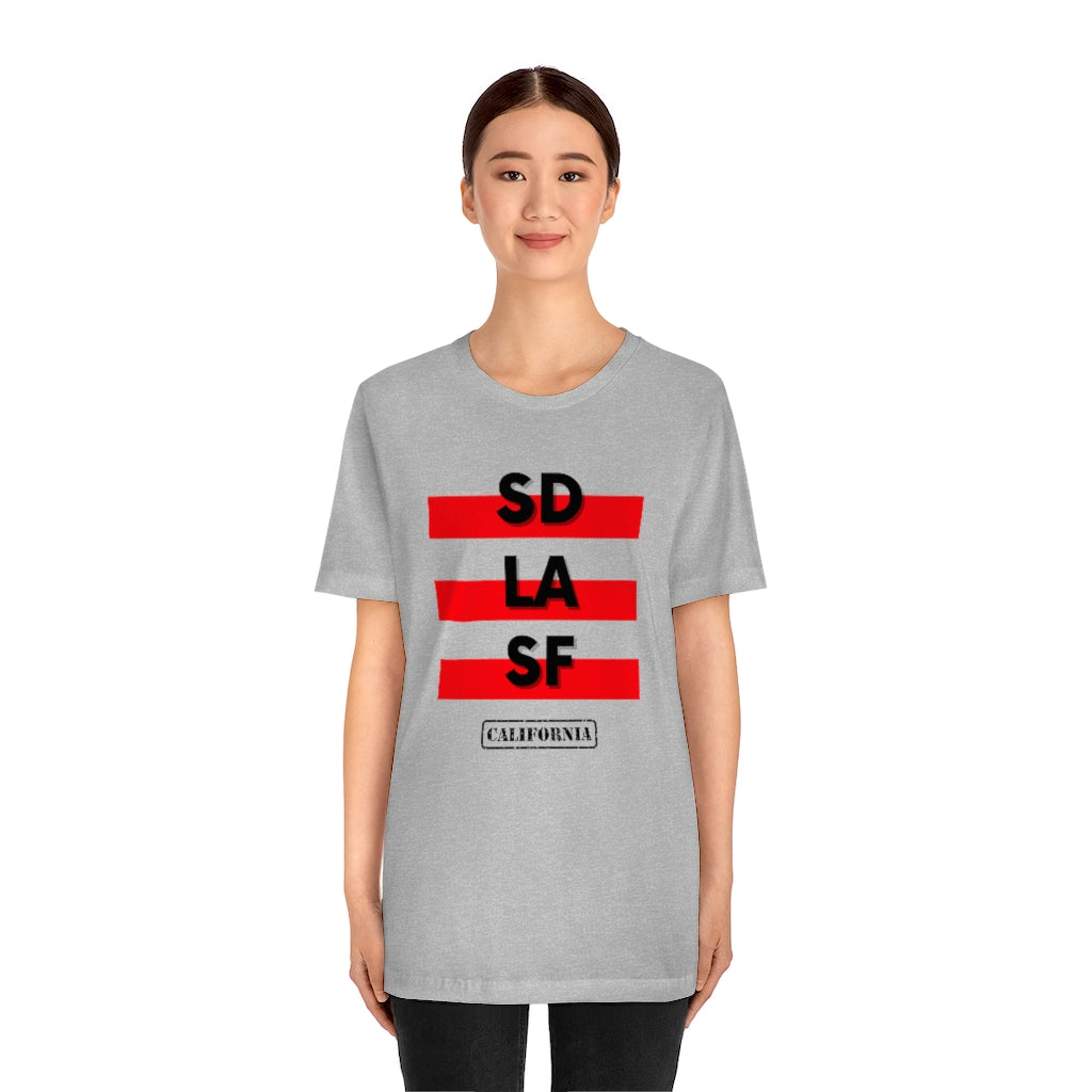 SD LA SF California Tee (Red)