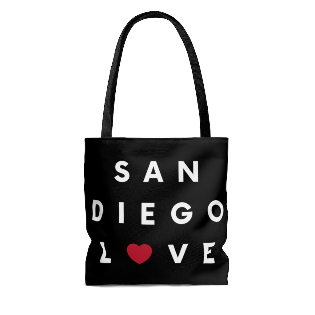 San Diego Love Black Tote Bag