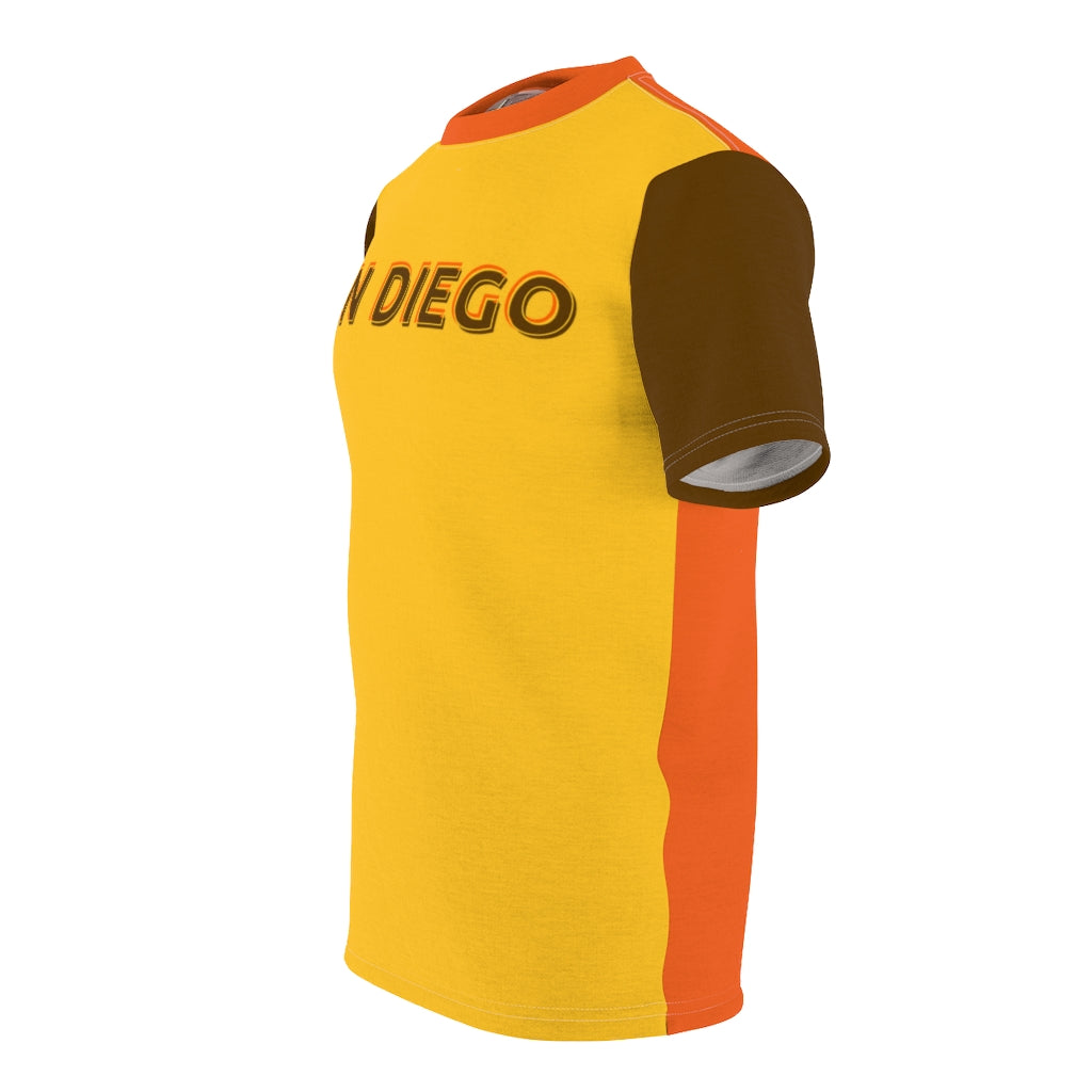 San Diego Padres Inspired Brown Gold and Orange T-shirt