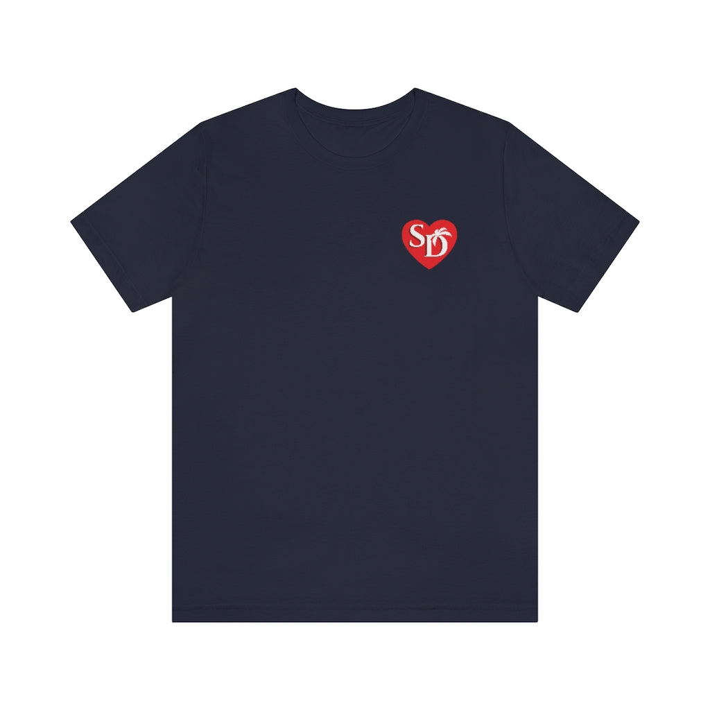 I Heart SD Mock Pocket T-shirt