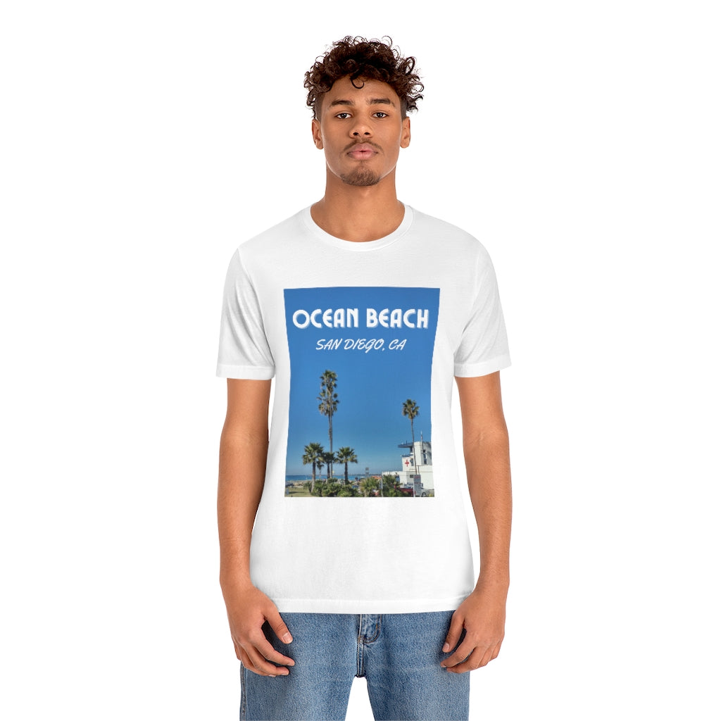 Ocean Beach T-shirt, San Diego CA Unisex Jersey Tee