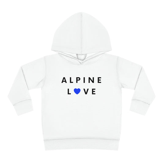 Alpine Love Toddler Hoodie, SD Pullover Fleece Kid's Hooded Sweater (Blue Heart)