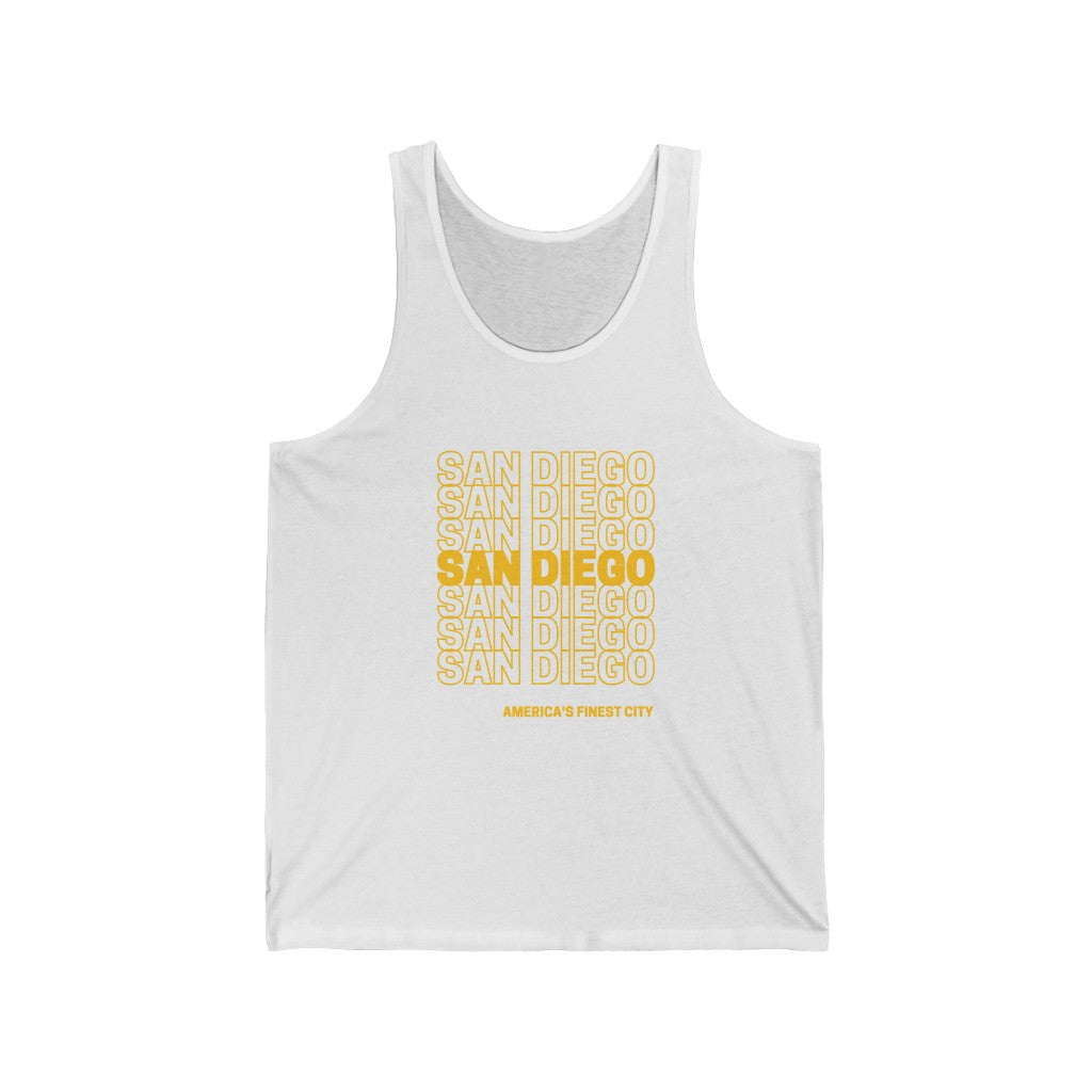 San Diego "Thank You" Tank Top | Yellow