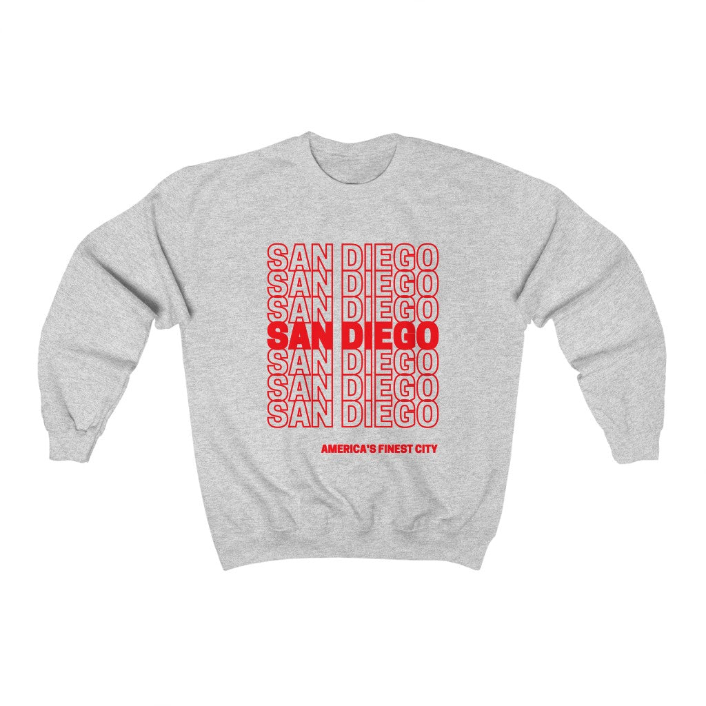 San Diego "Thank You" Sweatshirt (Red)