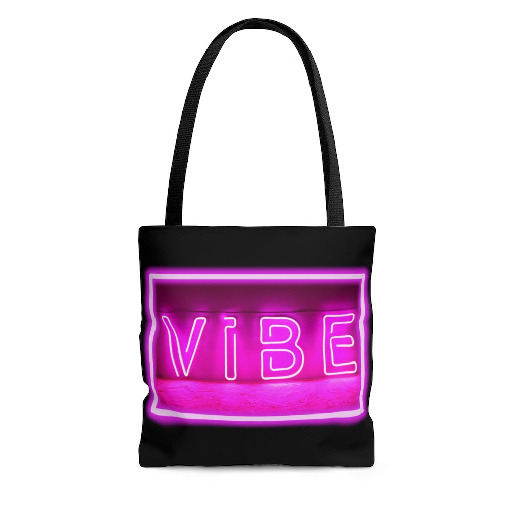 Vibe Neon Pink Sign Tote Bag