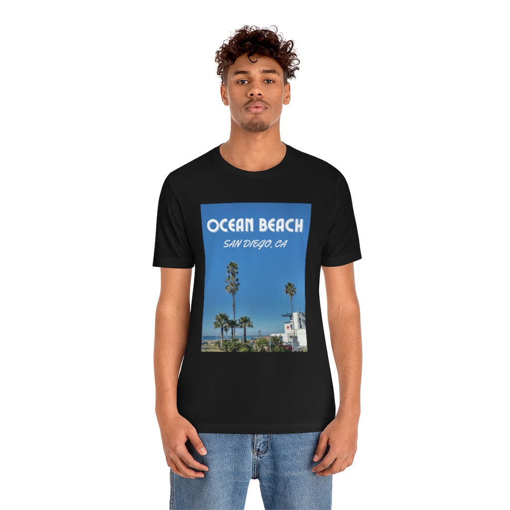 Ocean Beach T-shirt, San Diego CA Unisex Jersey Tee