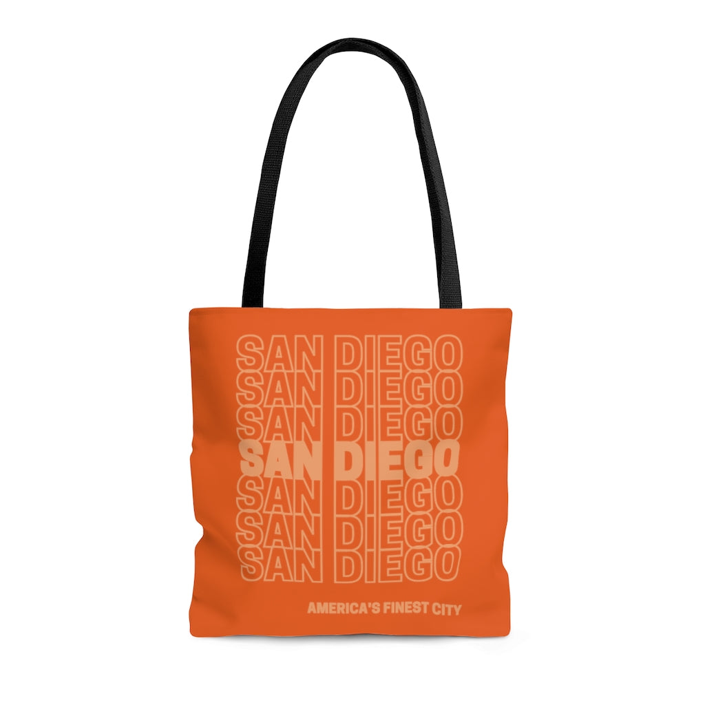 San Diego "Thank You" Orange Tote Bag