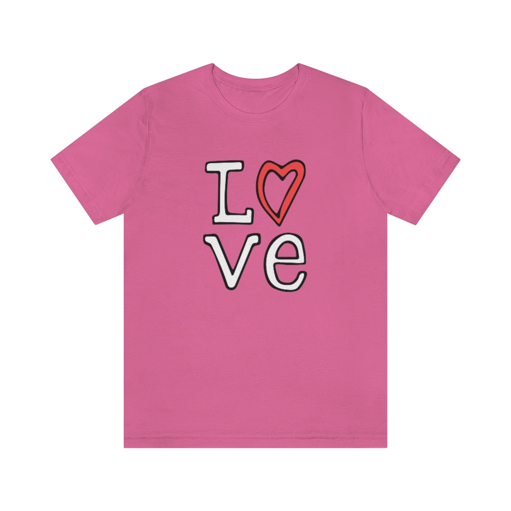 LOVE T-shirt (White and Red)