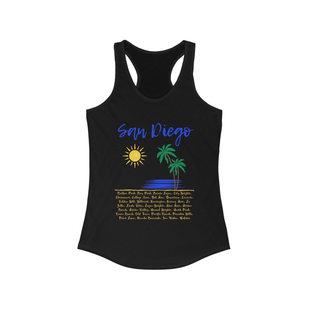 San Diego Neighborhoods Women's Tank-Top (Royal Blue)