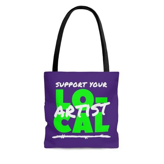 Support Your Local Artist Tote Bag (Lime Green)