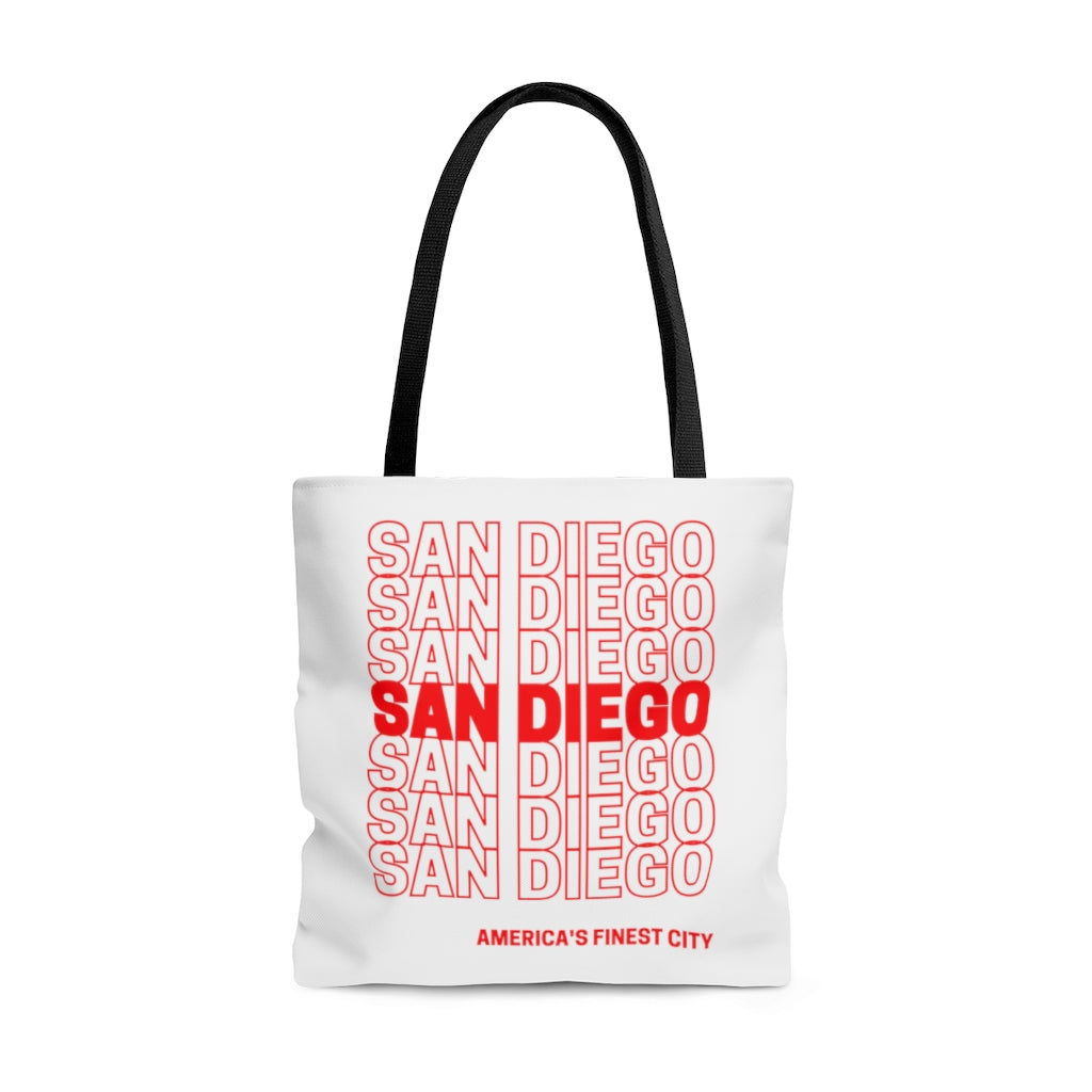 San Diego "Thank You" Red Tote Bag