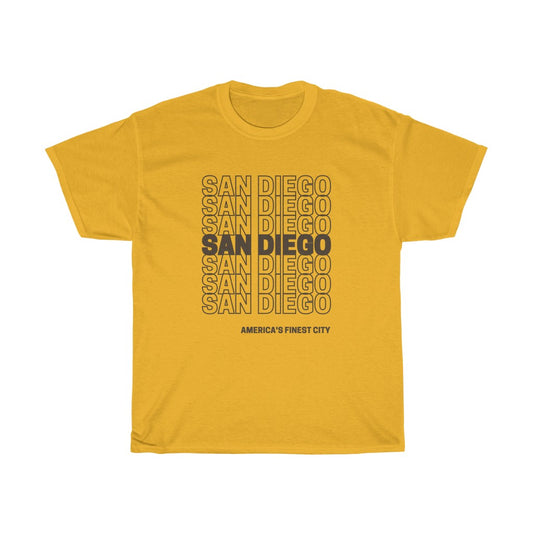 San Diego Gold and  Brown Tee, SD Heavy Cotton Unisex T-shirt