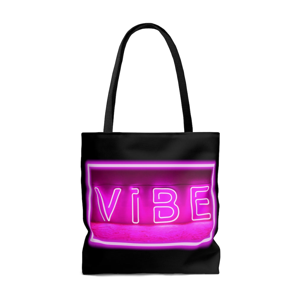 Vibe Neon Pink Sign Tote Bag