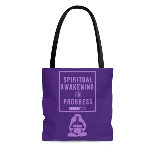 Spiritual Awakening Purple Tote Bag