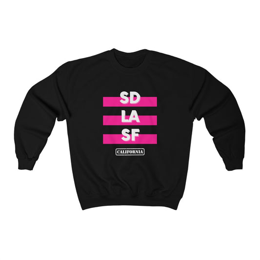 SD LA SF California Sweatshirt (Pink)