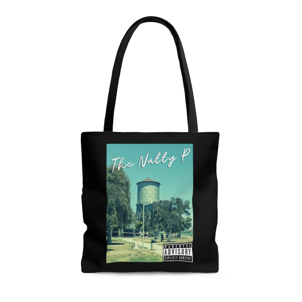 Nutty P Black Tote Bag, North Park Water Tower