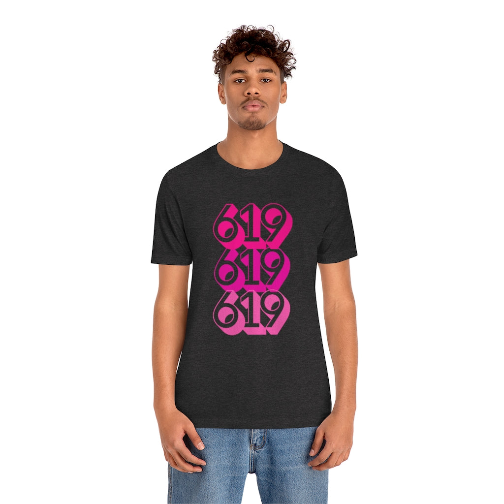 619 Tee | Pink San Diego Area Code T-Shirt