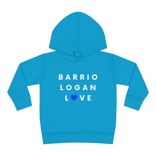 Barrio Logan Love Toddler Hoodie, Kid's Pullover Fleece Hooded Sweater (Blue Heart)