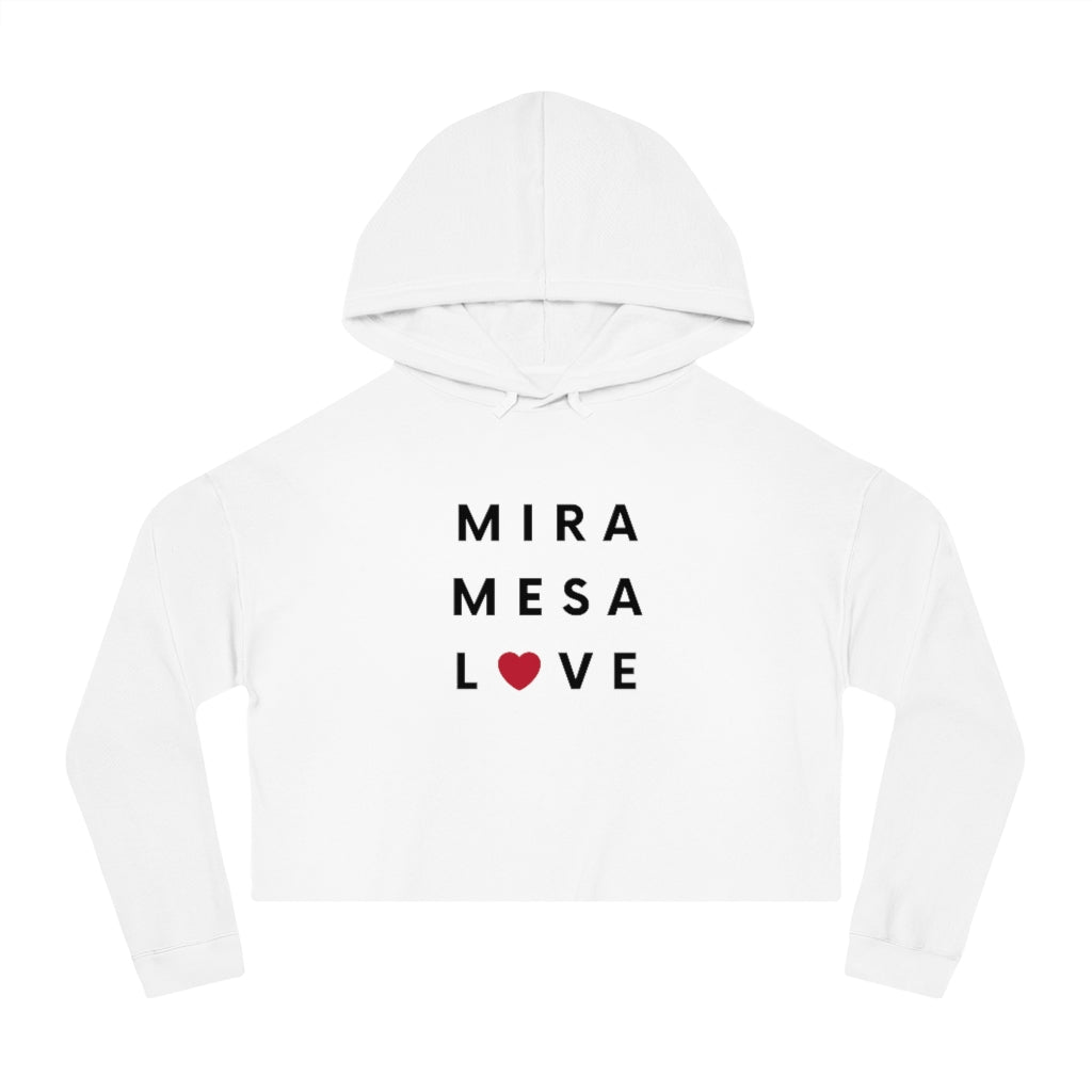 Mira Mesa Love Women's Cropped Hoodie, SD Hooded Sweatshirt
