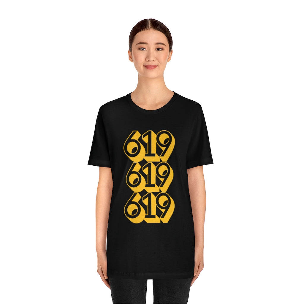 619 Tee, San Diego Brown and Gold Unisex Jersey T-Shirt