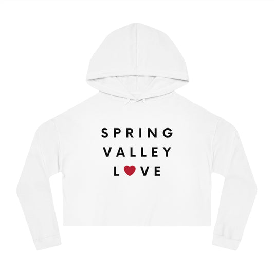 Spring Valley Love Cropped Hoodie, Women's Hooded Sweatshirt
