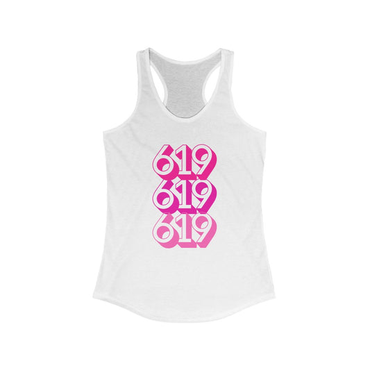 619 Women's Racerback Tee | Pink SD Area Code Tank