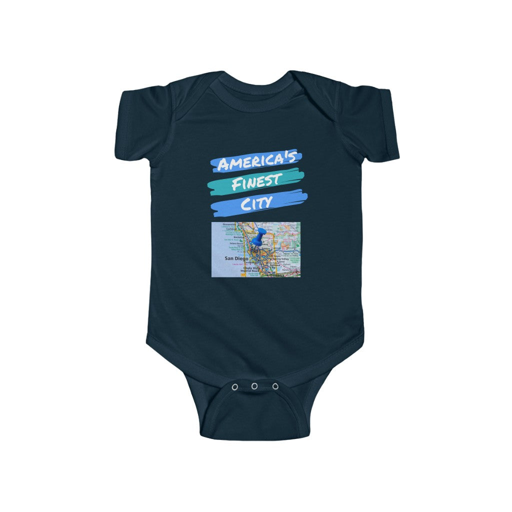 America's Finest City Baby Onesie (Blue)