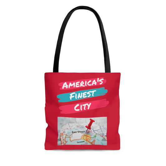 America's Finest City Red Tote Bag