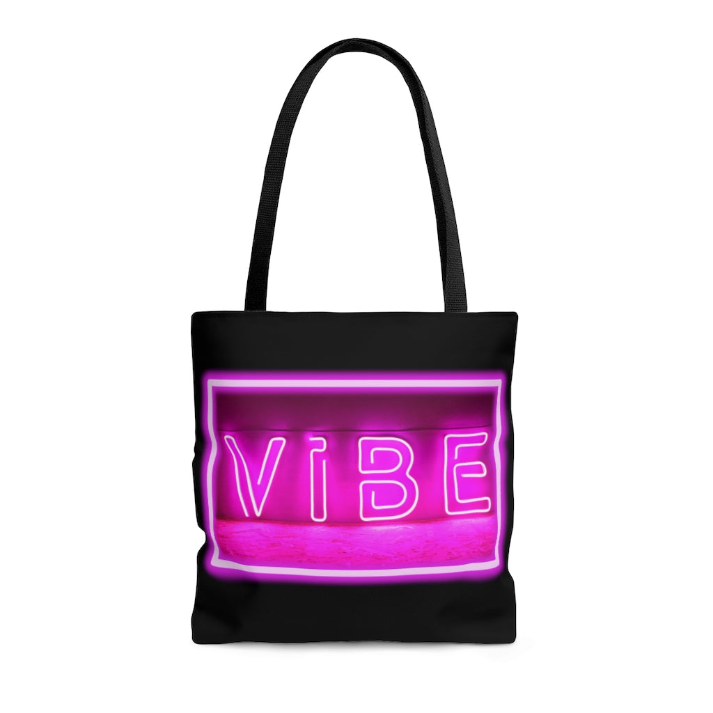 Vibe Neon Pink Sign Tote Bag