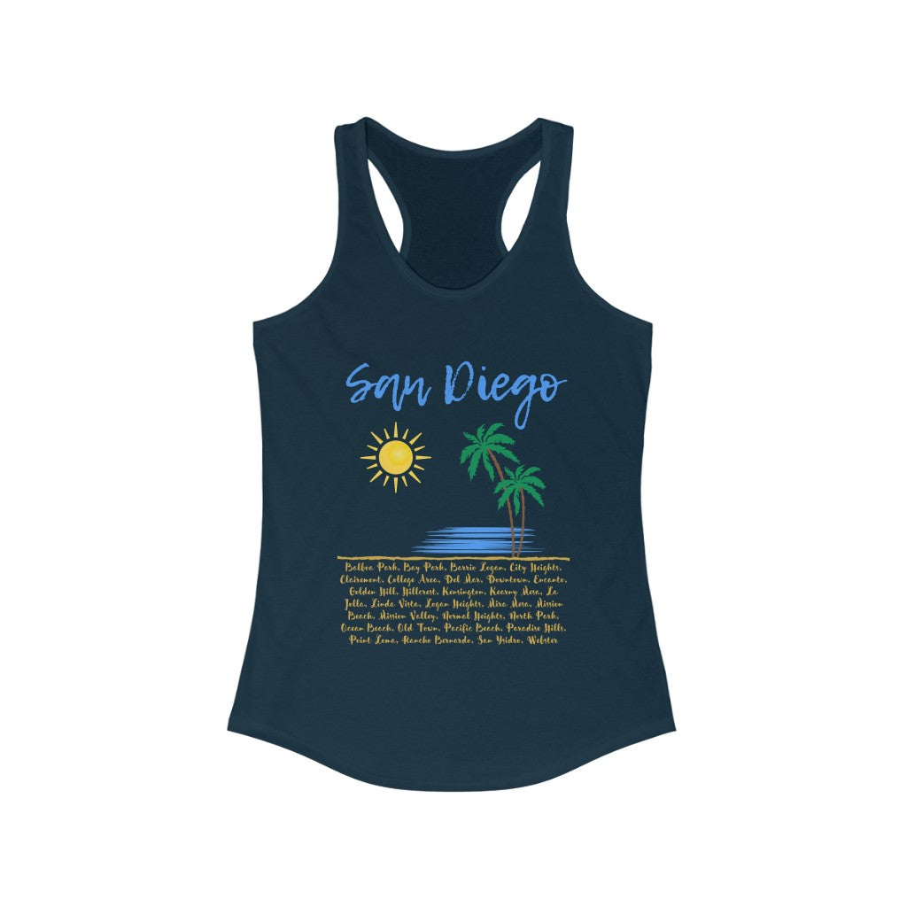 San Diego Neighborhoods Women's Tank-Top (Baby Blue)