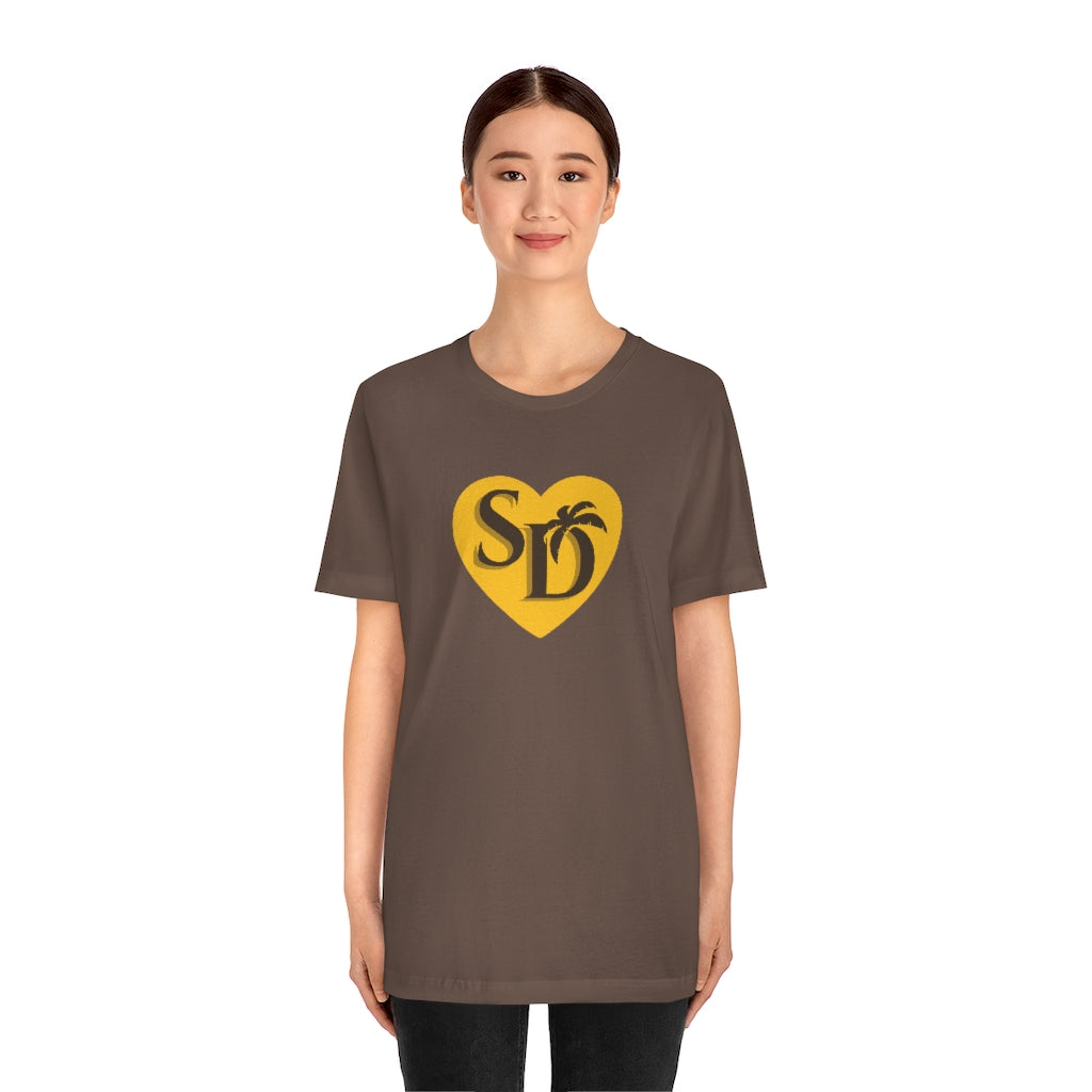 SD Love Tee, Brown & Gold (Unisex)