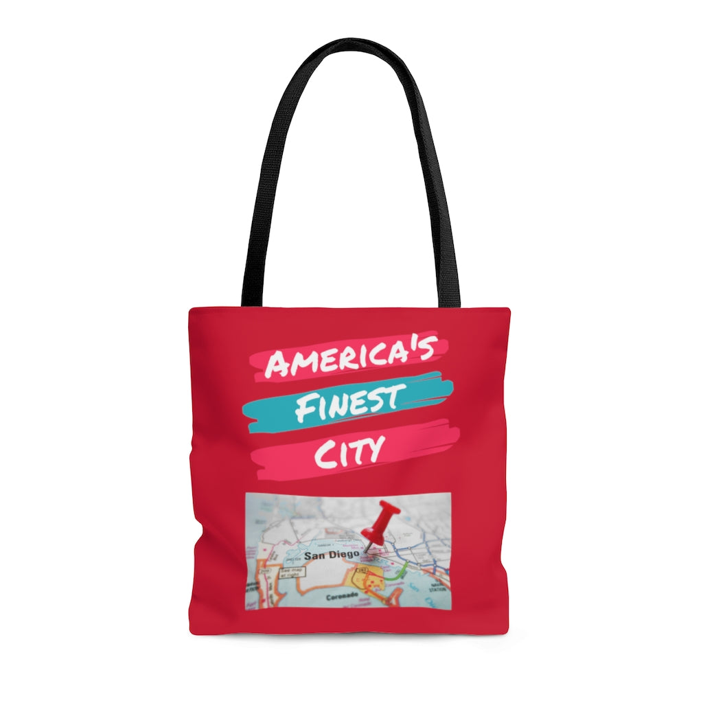 America's Finest City Red Tote Bag