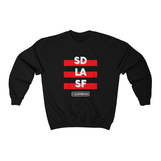 SD LA SF California Sweatshirt (Red)