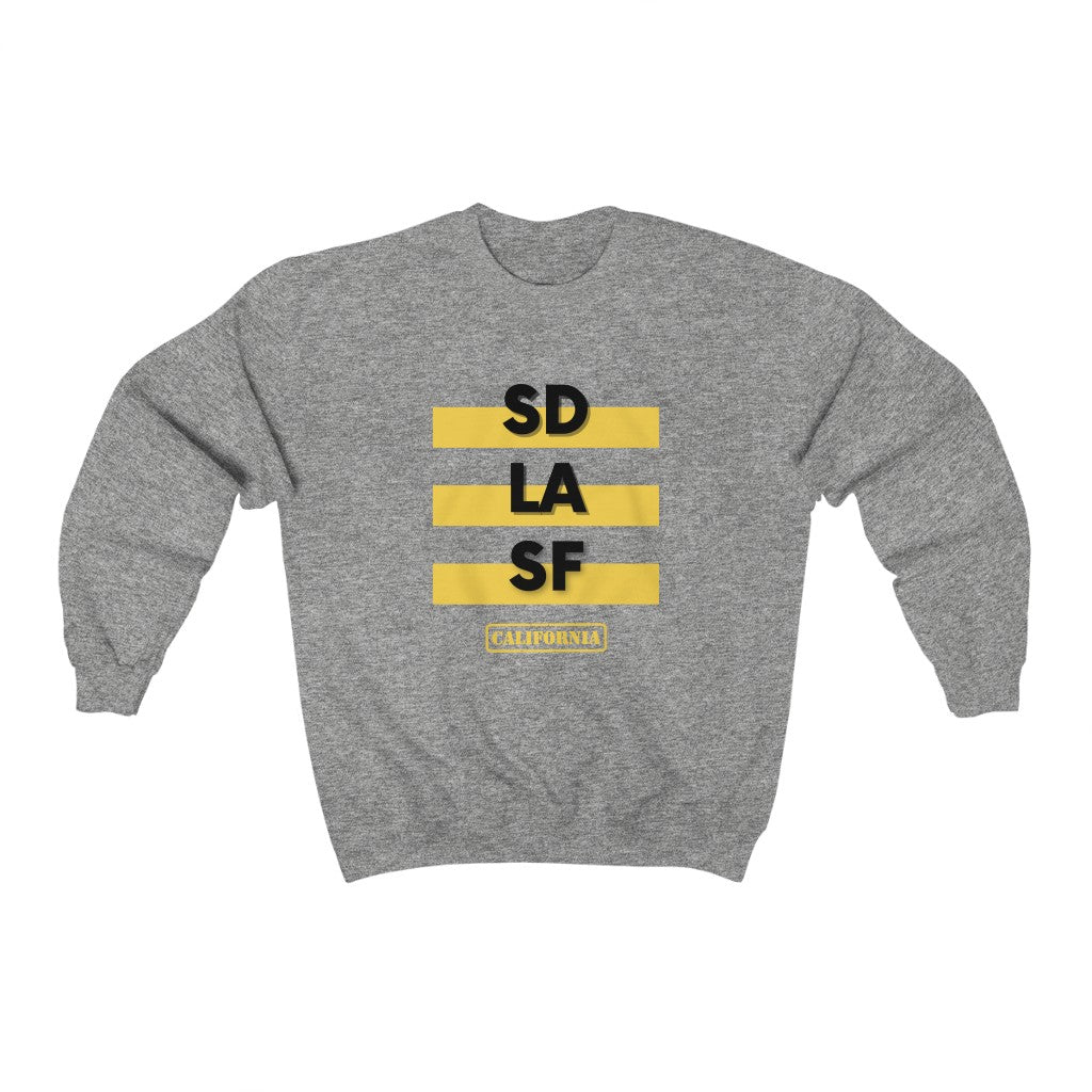SD LA SF California Sweatshirt (Yellow)