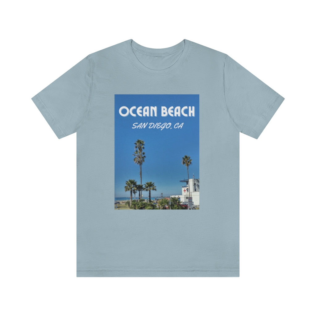 Ocean Beach T-shirt, San Diego CA Unisex Jersey Tee