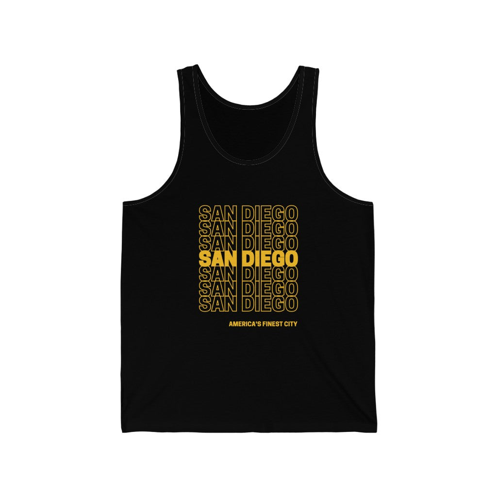 San Diego "Thank You" Tank Top | Yellow