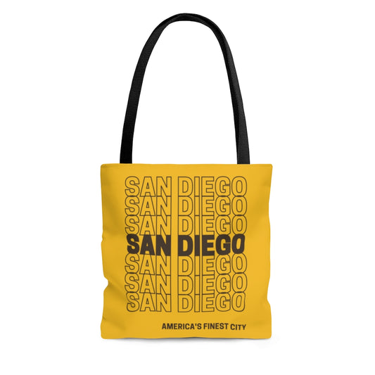 San Diego Gold and Brown Tote Bag