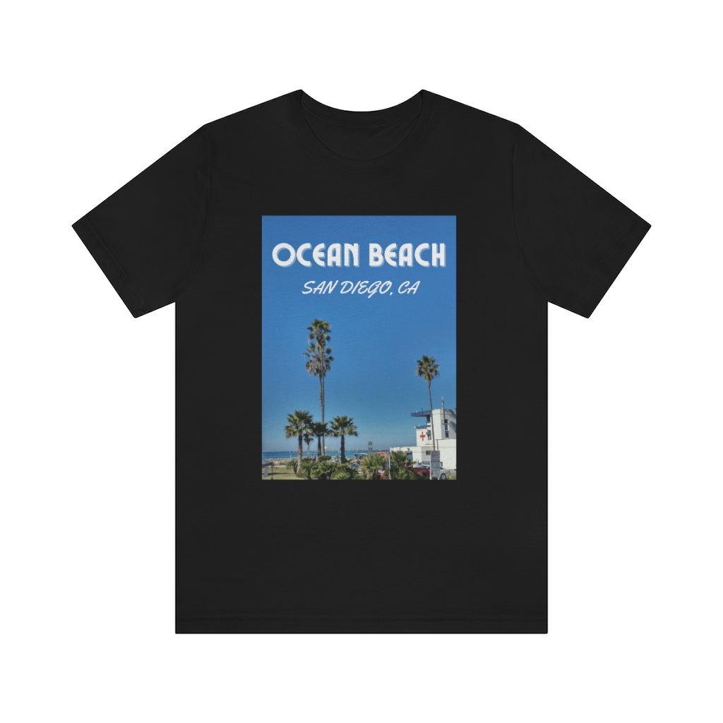 Ocean Beach T-shirt, San Diego CA Unisex Jersey Tee