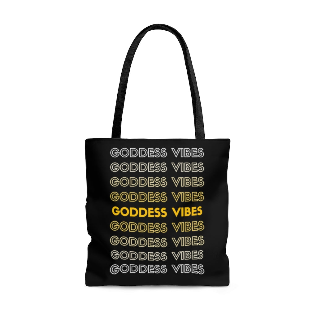 Goddess Vibes Gold and Black Tote Bag