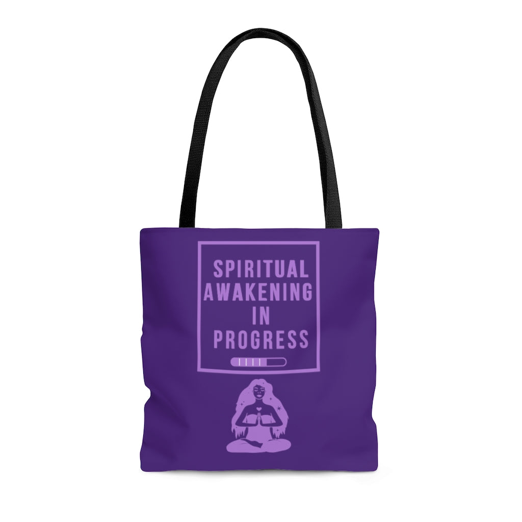 Spiritual Awakening Purple Tote Bag