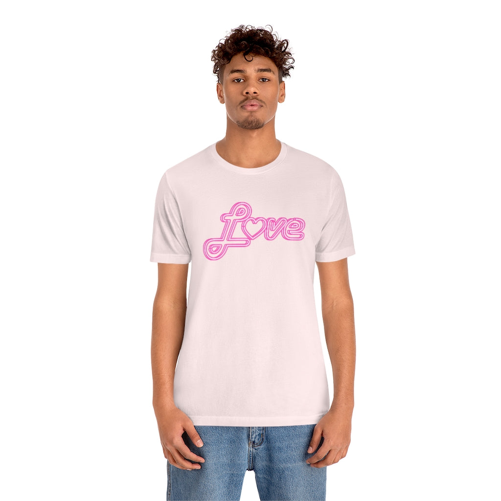Love Neon Pink Sign T-shirt