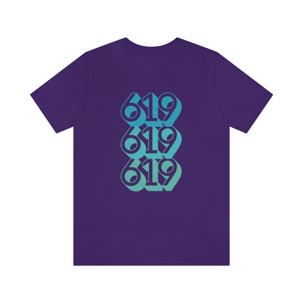 619 Tee | Teal San Diego Area Code T-Shirt